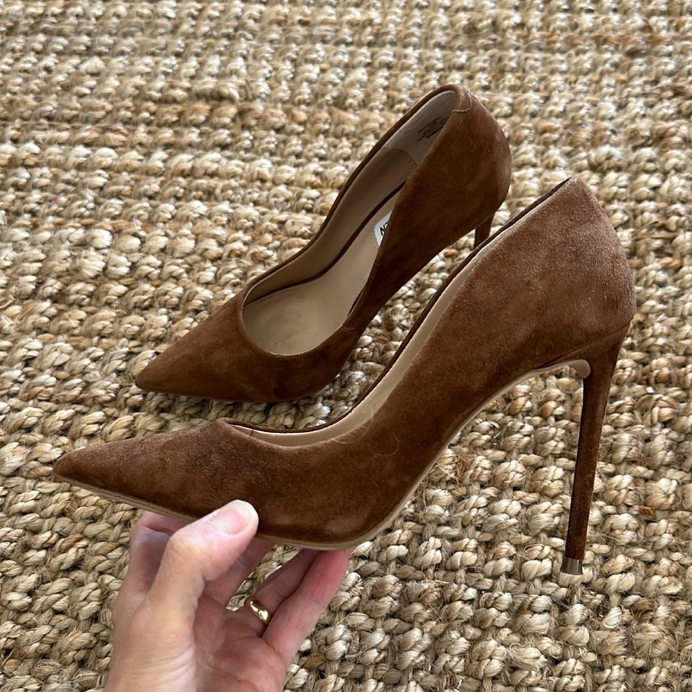Brown Suede Steve Madden Pump Heel